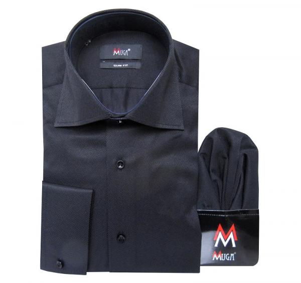 gestreiftes Herren Hemd Slim-fit Lang Arm