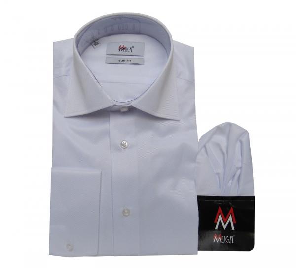 gestreiftes Herren Hemd Slim-fit Lang Arm