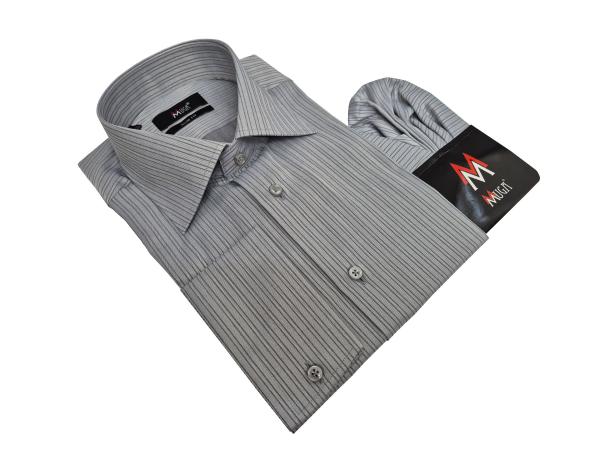 Strukturstreifen Herren Hemd Slim-fit Lang Arm