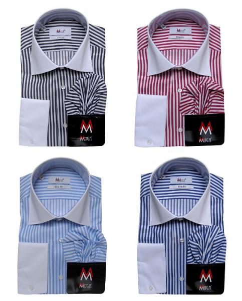 Winchester Kontrast Kragen Hemd Slim-fit