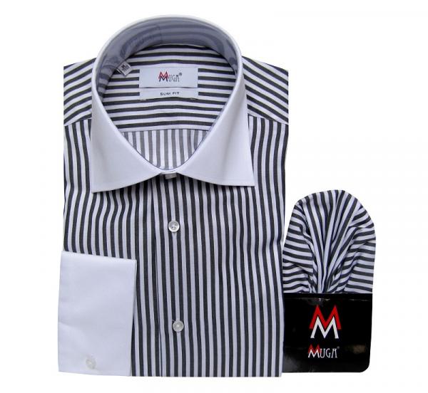 Winchester Kontrast Kragen Hemd Slim-fit
