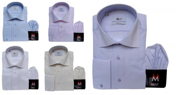Uni Streifen Herrenhemd Slim-fit Lang Arm