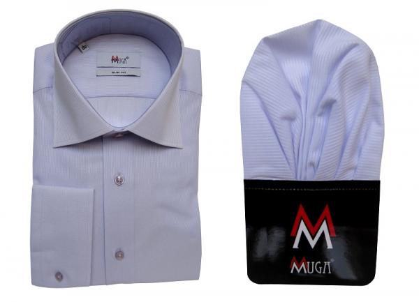 Uni Streifen Herrenhemd Slim-fit Lang Arm