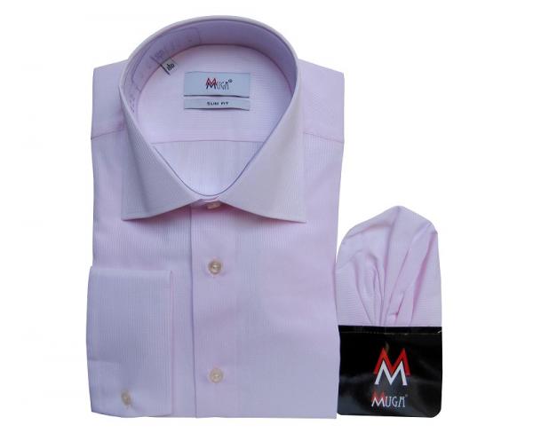Uni Streifen Herrenhemd Slim-fit Lang Arm