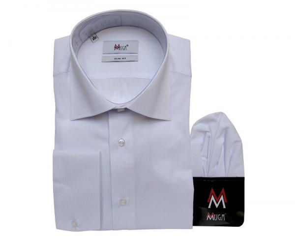 Uni Streifen Herrenhemd Slim-fit Lang Arm