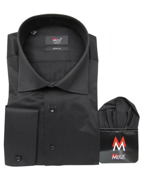 Extra Langarm Herren Hemd Fischgrät Slim-fit