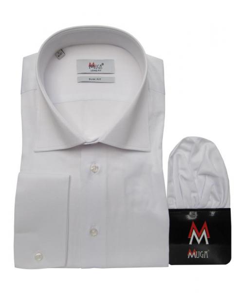 Extra Langarm Herren Hemd Fischgrät Slim-fit