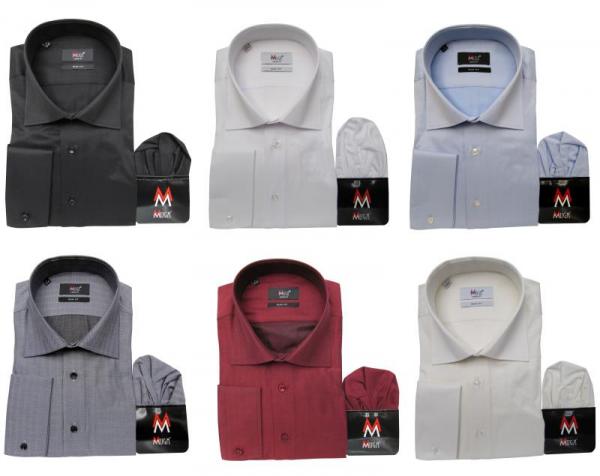 Extra Langarm Herren Hemd Fischgrät Slim-fit