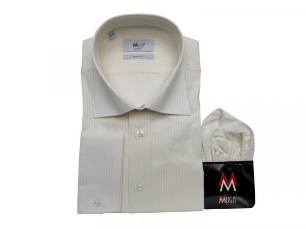 Extra Langarm Hemd Slim-fit Schattenstreifen