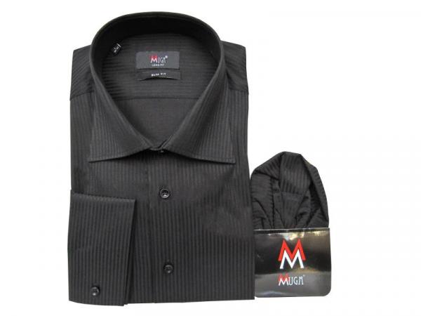 Extra Langarm Hemd Slim-fit Schattenstreifen