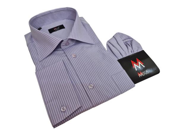 Extra Langarm Herren Hemd Schattenstreifen Regular