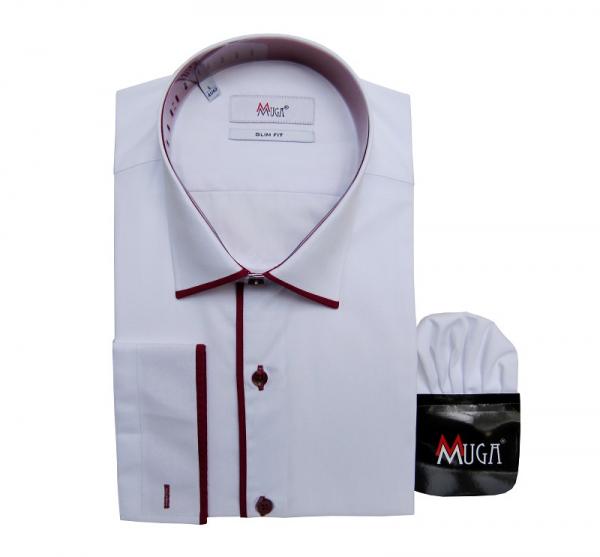 Moderne Slim Fit Herrenhemd Langarm