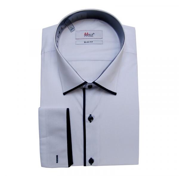 Moderne Slim Fit Herrenhemd Langarm