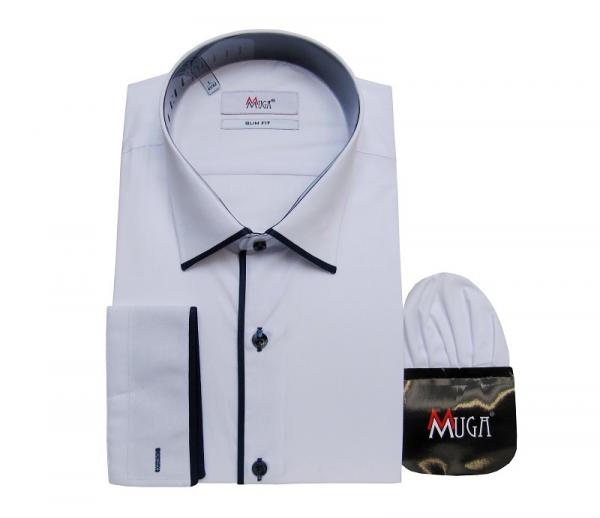 Moderne Slim Fit Herrenhemd Langarm