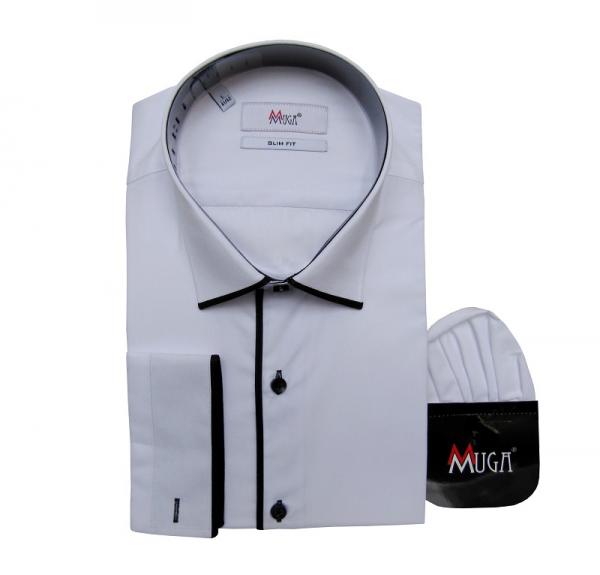 Moderne Slim Fit Herrenhemd Langarm