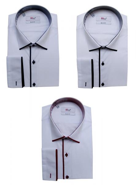 Moderne Slim Fit Herrenhemd Langarm