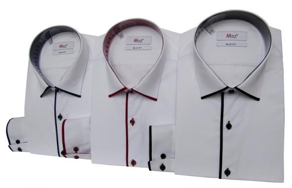 Moderne Slim Fit Herrenhemd Langarm