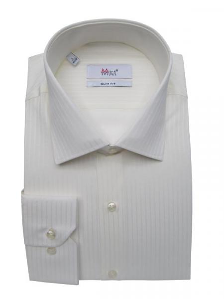 Slim Fit Langarm Herrenhemd Struktriert