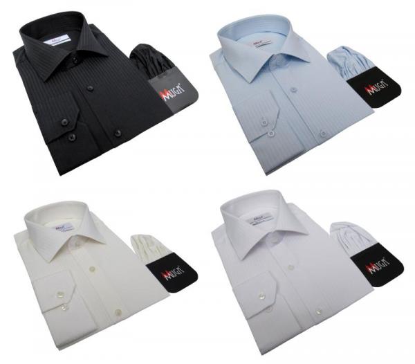 Slim Fit Langarm Herrenhemd Struktriert