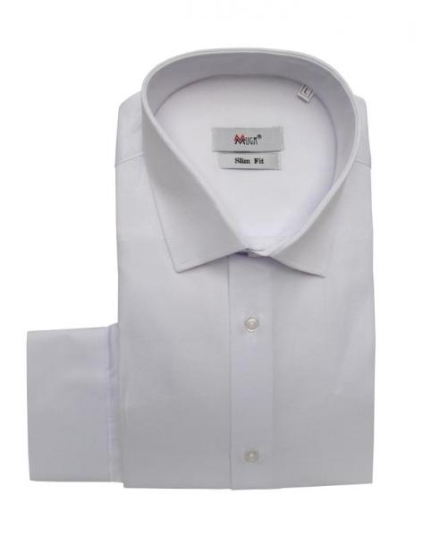 Langarm Herren Hemd Leinen Optik Slim Fit