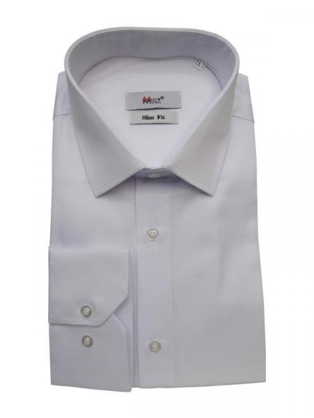 Langarm Herren Hemd Leinen Optik Slim Fit