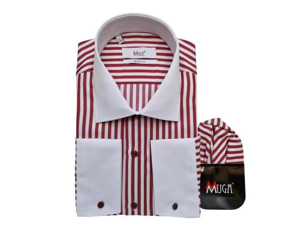 Winchester Kragen Hemd gestreift Slim Fit Langarm