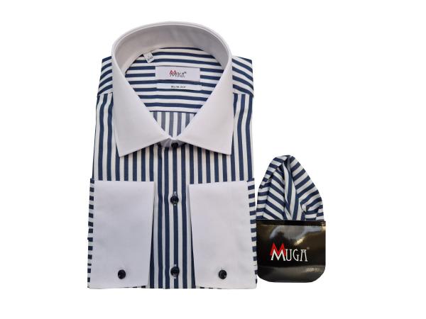 Winchester Kragen Hemd gestreift Slim Fit Langarm