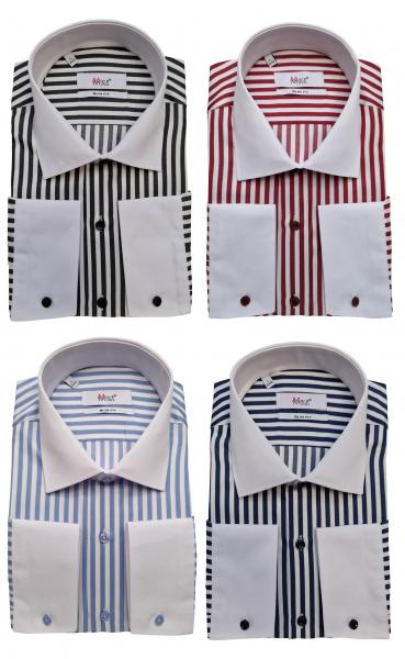 Winchester Kragen Hemd gestreift Slim Fit Langarm