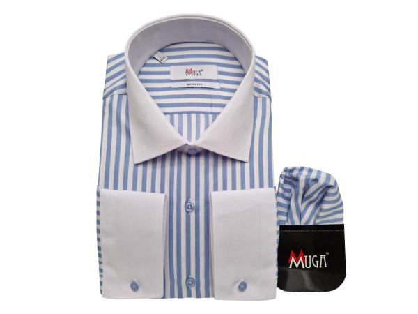 Winchester Kragen Hemd gestreift Slim Fit Langarm