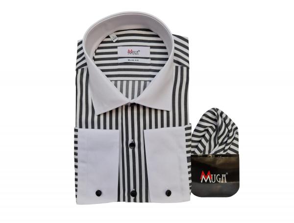 Winchester Kragen Hemd gestreift Slim Fit Langarm