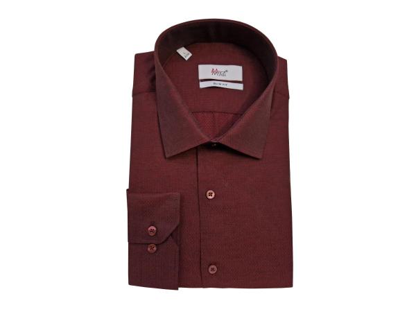 Langarm Herren Hemd gemustert Slim Fit