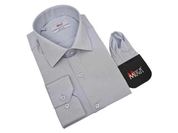 Langarm Herren Hemd gemustert Slim Fit