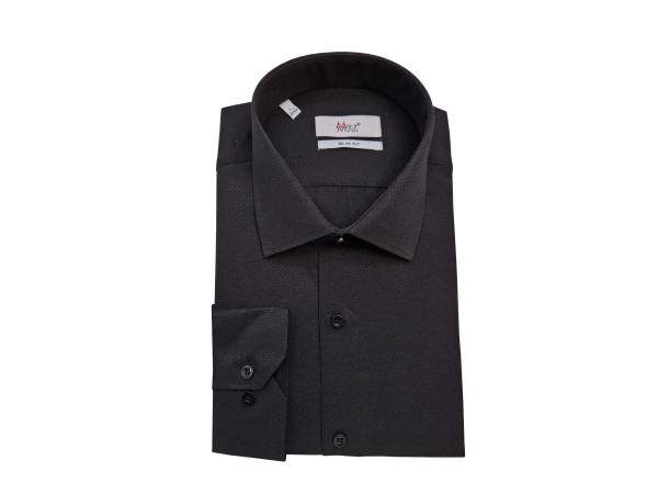 Langarm Herren Hemd gemustert Slim Fit