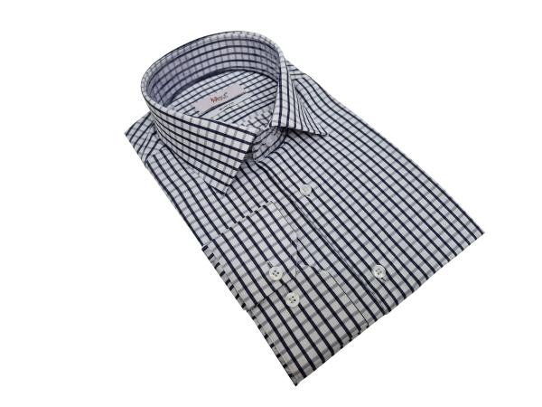 Langarmhemd Herren Hemd Slim fit Kariert