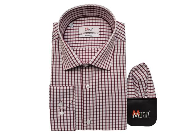 Langarmhemd Herren Hemd Slim fit Kariert