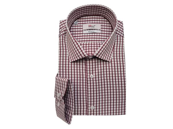 Langarmhemd Herren Hemd Slim fit Kariert