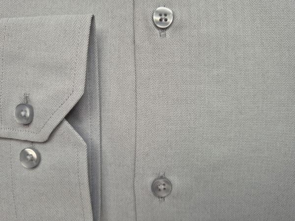 Fischgrat Herren Hemd Lang Arm Slim Fit