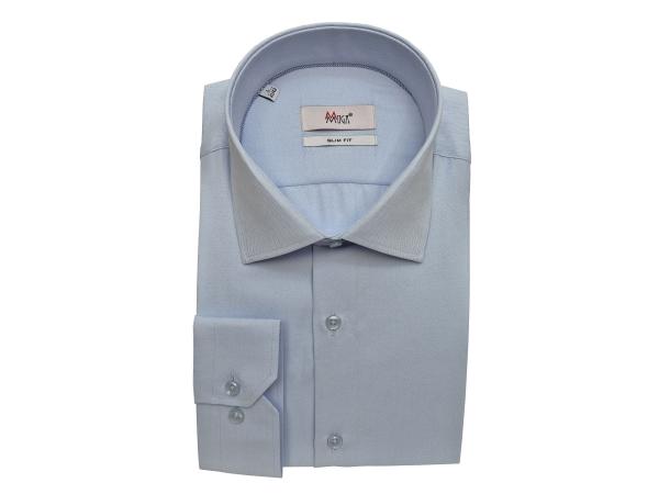 Fischgrat Herren Hemd Lang Arm Slim Fit