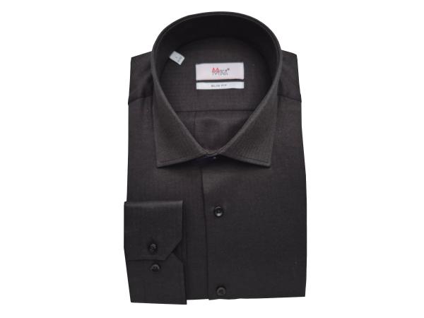 Fischgrat Herren Hemd Lang Arm Slim Fit