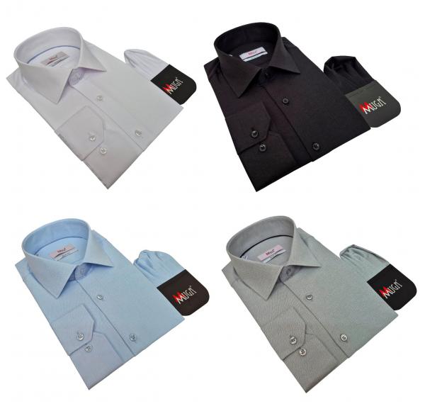 Fischgrat Herren Hemd Lang Arm Slim Fit