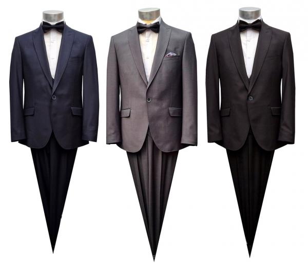Regular Fit Herren Anzug mit Weste Kurzgröße