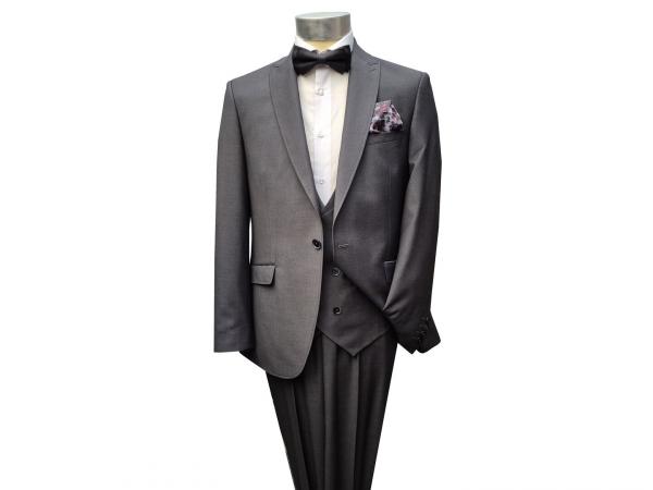 Regular Fit Herren Anzug mit Weste Kurzgröße