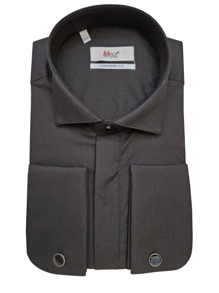 Kläppchenkragen Hemd mit Manschettenknöpfe Comfort Fit
