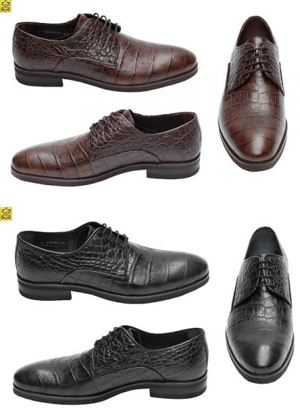 Kroko Optik Herrenschuhe Echtleder