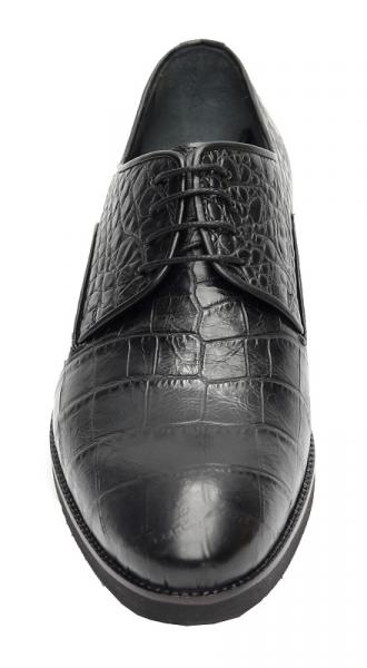 Kroko Optik Herrenschuhe Echtleder