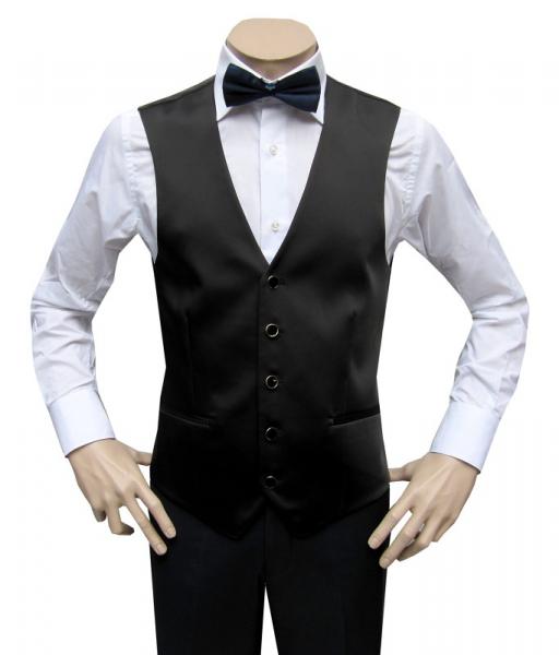 Herren Hochzeitsweste mit Blaue Fliege Slim Fit