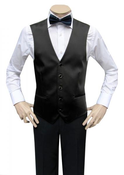 Herren Hochzeitsweste mit Blaue Fliege Slim Fit