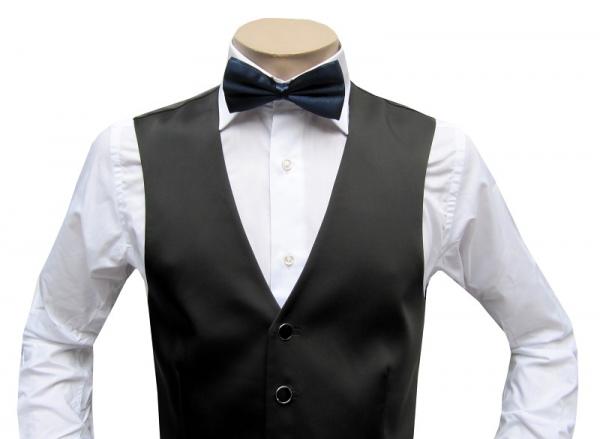 Herren Hochzeitsweste mit Blaue Fliege Slim Fit