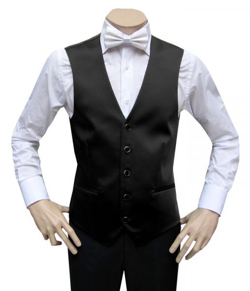 Herren Hochzeitsweste Slim mit Weiße Fliege