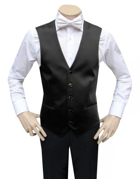 Herren Hochzeitsweste Slim mit Weiße Fliege